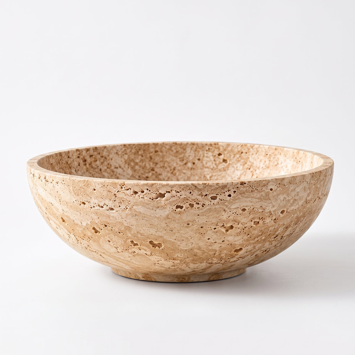 uyhklqp™ Travertine-Style Decorative Bowl