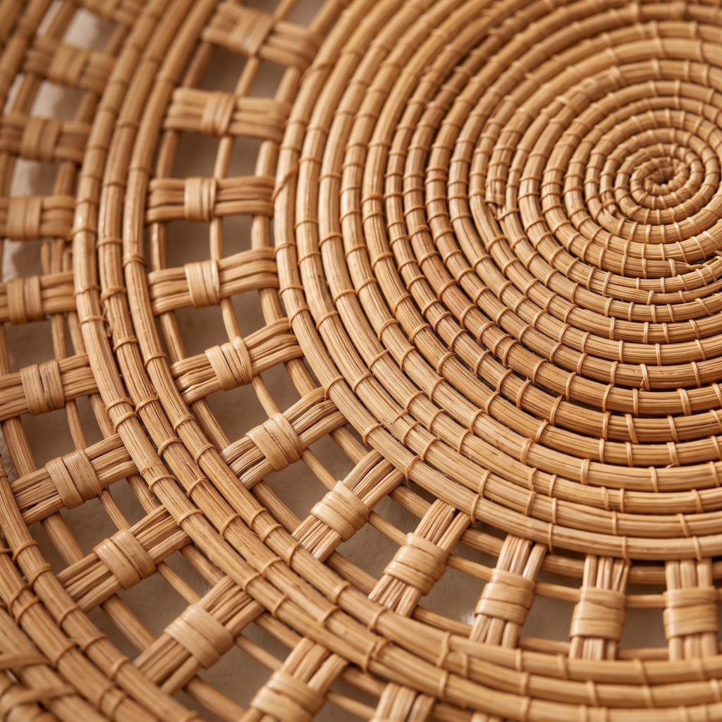 uyhklqp™ Woven Rattan Wall Accent