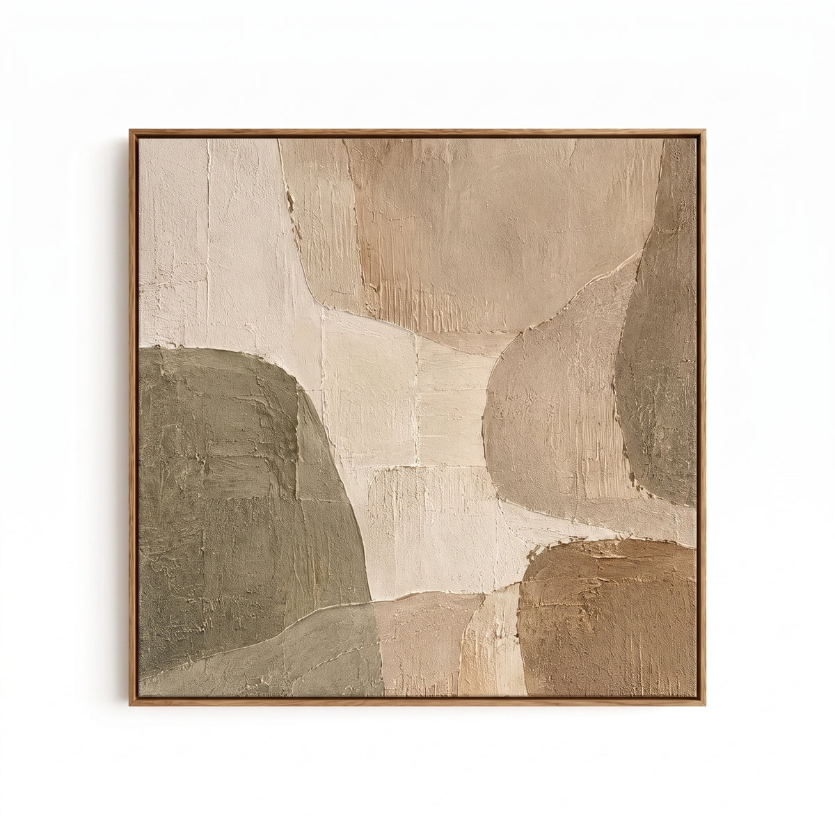 uyhklqp™ Textured Neutral Abstract Wall Art